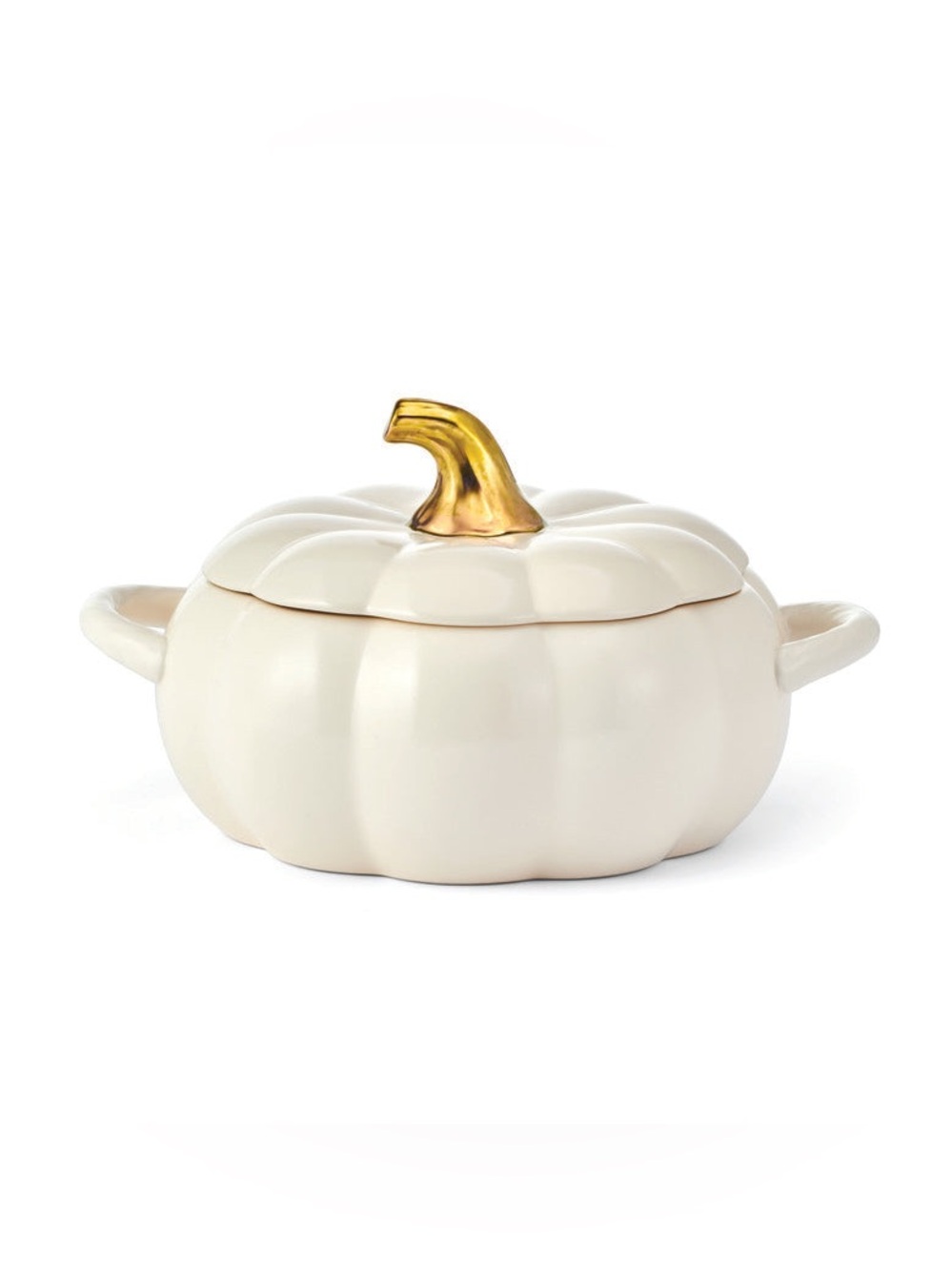 Pfaltzgraff 2 QT Ceramic White Pumpkin Casserole Dish Pot Fall Cozy NIB - Picture 4 of 16